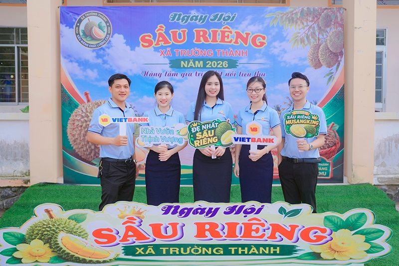 Vietbank tại Ng&agrave;y hội Sầu ri&ecirc;ng Trường Th&agrave;nh 2026
