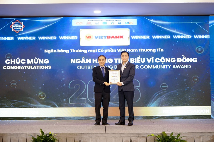 VIETBANK ĐƯỢC IDG VINH DANH “NGÂN HÀNG TIÊU BIỂU VÌ CỘNG ĐỒNG 2026”