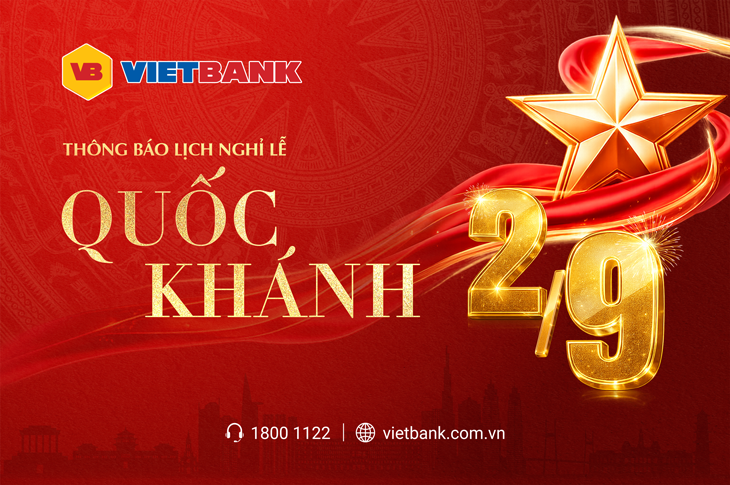 THÔNG BÁO LỊCH NGHỈ LỄ QUỐC KHÁNH 2/9