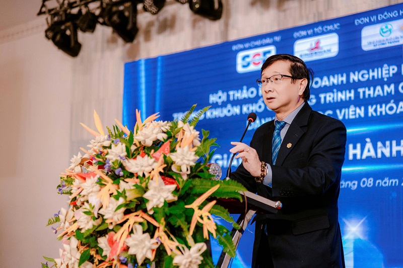 Ông Phạm Linh - Phó Tổng Giám đốc phụ trách điều hành Vietbank phát biểu tại Hội thảo