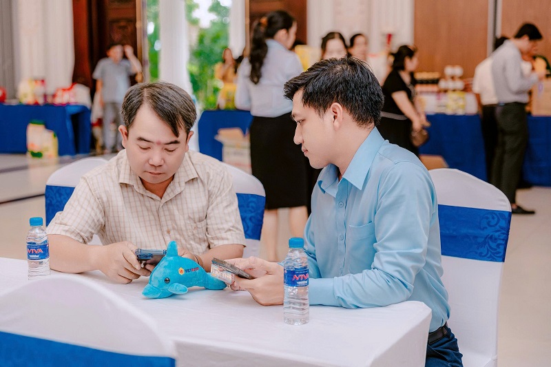 Hoạt động tại gian h&agrave;ng Vietbank trong khu&ocirc;n khổ Hội thảo