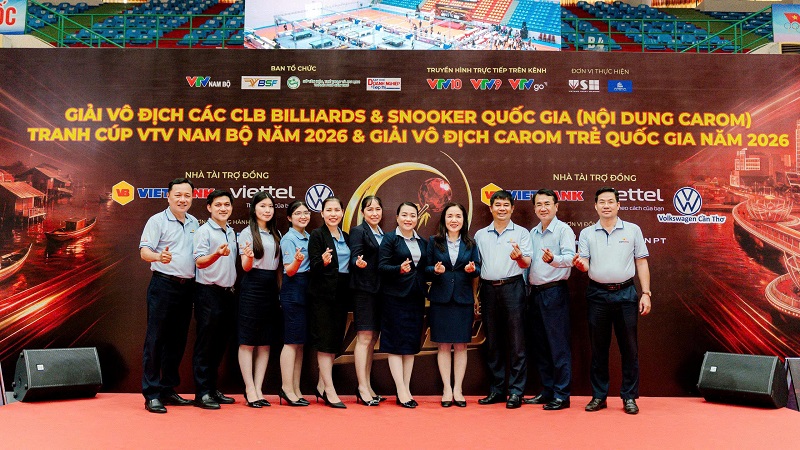 Tập thể CBNV Vietbank Khu vực 6 tại Giải vô địch các CLB Billiards & Snooker quốc gia năm 2026